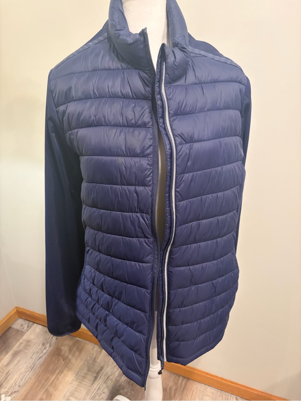 Asics Navy Quilted Puffer Jacket